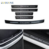 5ชิ้น/เซ็ตรถคาร์บอนไฟเบอร์เกณฑ์ Sill Protector ด้านหลังกันชนสติกเกอร์สำหรับ Mercedes Benz W211 W204 W212 W213 W205 W203 W209 W240 R171 R199 W247 W246 W176