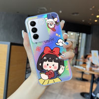 Casing Ponsel เคสเคสที่น่ารักสำหรับ Vivo V27E V27 5G V27 Pro 5G เคสบัตรเลเซอร์สีสันสดใสในตัว