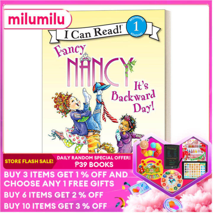 milumilu I Can Read Level 1 Fancy Nancy It's Backward Day Original