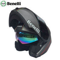 Benelli หมวกคลุมเต็มหน้าแบบฝาพับสำหรับหมวกกันน็อครถมอเตอร์ไซค์,แบบแยกส่วนสำหรับแข่งรถมอเตอร์ไซค์ลายจุด