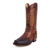 【high quality】【COD】Mens and Womens Wide Head Western Cowboy Boots with High Cylinder Embroidery R Sleeve