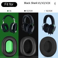 อะไหล่เบาะโฟมฟองน้ำนุ่มหูแผ่น {เครื่องเล่นเสียง} สำหรับ RAZER BlackShark V1 / V2 / V2X หูฟังแบบสวมศีรษะสเตอริโอเล่นเกม