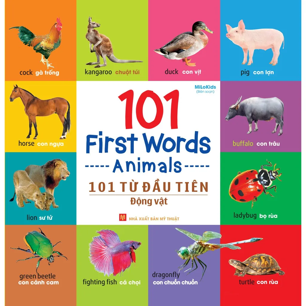 Sách 101 First Words - Animals (101 Từ Đầu Tiên - Động Vật) 