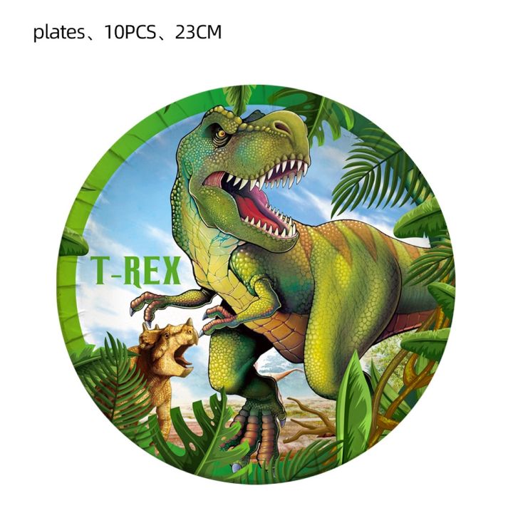 cw-jurassic-themed-disposable-tableware-jungle-dinner-123st-number-boy-happy-birth