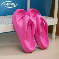 Rose Soft Sole EVA Womens Flip Flops 2023 Summer Beach Non-Slip Cloud Slippers Women Thick Platform Clip Toe Bathroom Slides