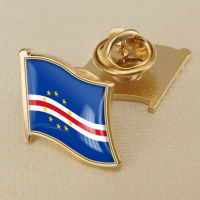 Cape Verde Countries Cape Verde National Flag Crystal Resin Badge Brooch Flag Badges of All Countries in the World All-metal Brooch Copper Brooch Collection