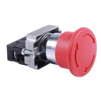 22mm NC Red Mushroom Emergency Stop Push Button Switch 600V 10A ZB2-BE102C