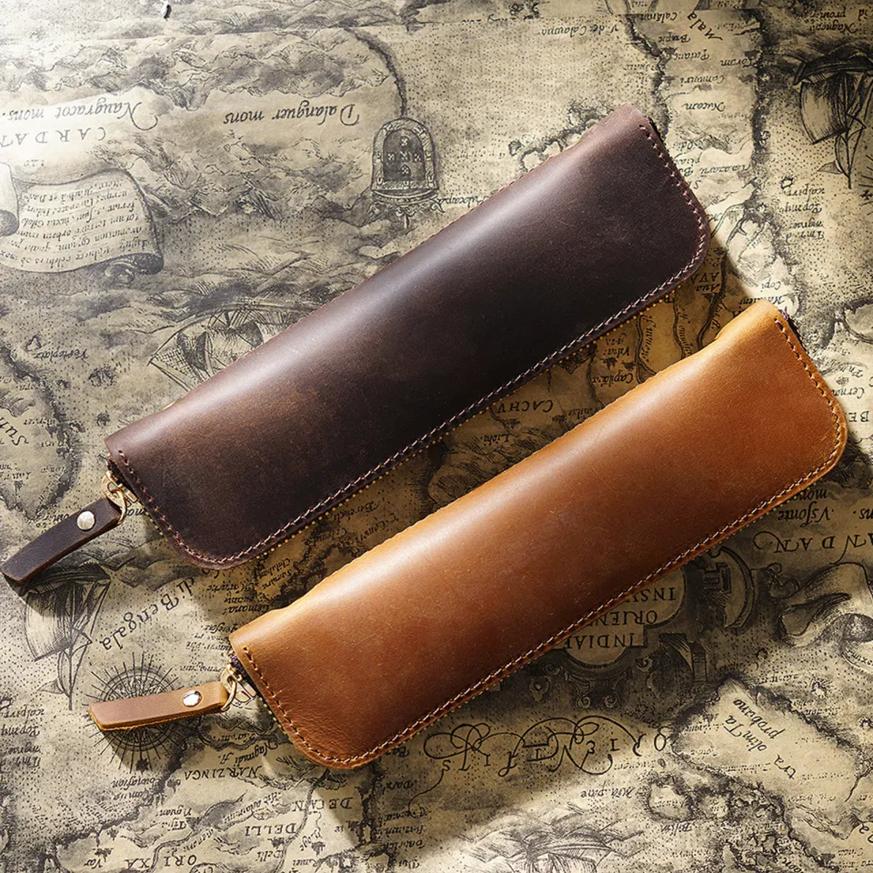 Pencil case cowhide