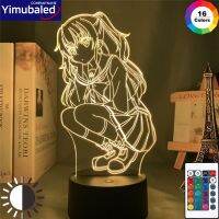 Charlotte Tomori Nao Anime Figures Acrylic Light Sign 3D Lamp 16/7 Color Changing Flash Led Night Light Bedroom Home Decoration