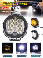 5นิ้วรถบรรทุกรถพ่วง LED 10-32V 50W LED Pod ไฟตัดหมอกจุด DRL Off-Road ขับรถไฟแผงหน้ารถ IP67กันน้ำ