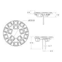 【YF】▲◈  G4 Round Board SMD 5050 Wide voltage AC/DC10-30V  Back Pin 12V 24V MR11 MR16 halogen replacment 1pcs/lot