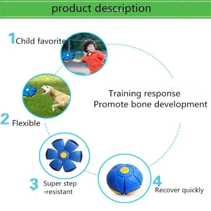 ของเล่นสุนัขลูกบอลจานบินสัตว์เลี้ยงของเล่นมหัศจรรย์เปลี่ยนรูปของเล่นยูเอฟโอกีฬากลางแจ้งอุปกรณ์ฝึกสุนัขของสุนัขเล่นจานบิน-yy-ร้านค้า