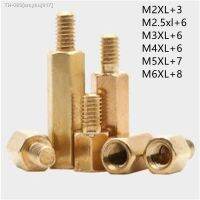 ◑℗ 50PCS 20pcs 10pcs 5pcs 2pcs male to female Brass spacer M2 m2.5 m3 m4 m5 M6 Long Hexagonal Brass PCB Standoffs Spacers