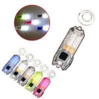 Mini Flashlight 45lm 2 Modes Rechargeable USB Torch LED Light Key Chain