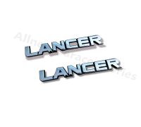 โลโก้ LANCER ขอบดำ ขนาด 2*14.3 cm. ราคาต่อ 1ชิ้น