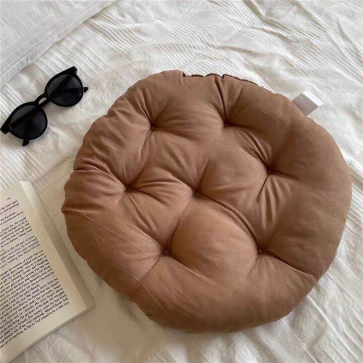 ins-style-simple-solid-color-round-cushion-morandi-color-fart-cushion-dengzi-sedentary-student-office-dormitory-cushion