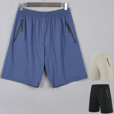 Jogger Shorts Summer Zipper Pockets Marathon Outdoor Training Short Knee Length Beach Sport Shorts Thin Quick Dry Running Shorts