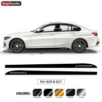 2 Pcs M Performance Decal Door Side Stripe Skirt Sticker For BMW 3 Series G20 330i 320i 320d G21 330e 340i M340i 2020 2021 2022