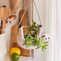 Sloth Hanging Succulent Flower Pot Nordic Creative Ceramics Green Radish Ceramic Culture Flower Pot Hanging Hanging Pot