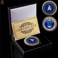 US Gold Military Challenge Memorial Coin Special Force Air Force Medal Commemorative Collectible Coin W/Box Holder