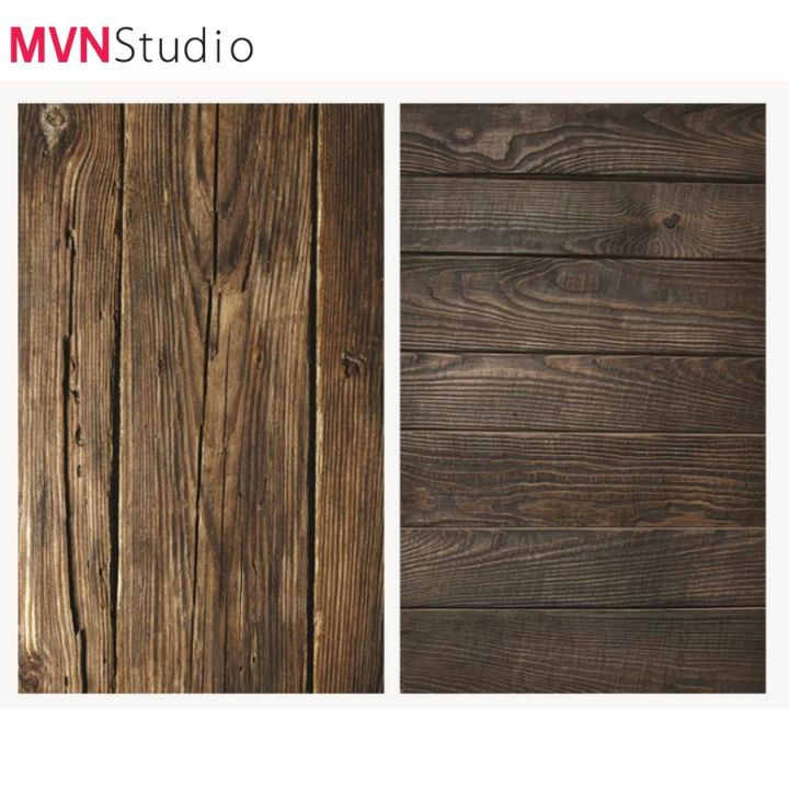 MVN Studio - Phông vân gỗ nâu 2 mặt - phông nền 3D chụp ảnh sản phẩm size  57x87cm 
