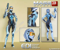 Mass Effect 3 EDI เกมตัวละครบทบาท3D กระดาษรุ่น DIY 44CM