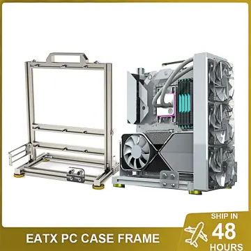 Open Case Gamers Cabinet Atx Mod Pc Chassis Rack Diy Computer Base