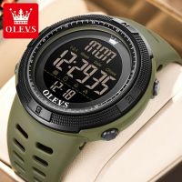 OLEVS 1109 Waterproof Sport Men Wristwatches Digital Silicone Band Watches For Men Chronograph Luminous Calendar Week Display