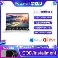 [รับประกัน 1 ปี] [ของขวัญฟรี] KUU XBOOK-2 แล็ปท็อป โฮมออฟฟิศแล็ปท็อปสำหรับนักเรียน 8G DDR4 RAM 512G SSD Intel J4105 14.1 นิ้ว 1920x1080 IPS หน้าจอแบบเต็มแป้นพิมพ์กรอ Windows 11