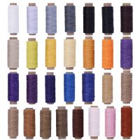 MIUSIE 1pc 50M 150D 1mm Leather Waxed Thread Cord for DIY Handicraft Tool Hand Stitching Thread Flat Waxed Sewing Line