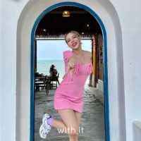 with.it.store  - DRW0136 linen short dress เดรสสั้นลินิน