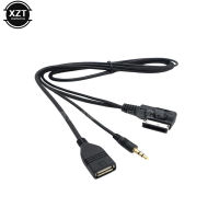 เครื่องชาร์จ Audi 3.5Mm AUX สายออดิโอเพลง MDI AMI MMI อินเตอร์ USB + ที่ชาร์จสำหรับ Xiaomi แต่งรถสำหรับ Audi A6L A8L Q7 A4 A3