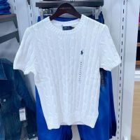 Ralphˉ laurenˉ High Quality RL short-sleeved T-shirt pure cotton slim pullover round neck pure cotton sweater T