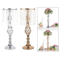 【hot】▨  52cm Tall Candle Holder Centerpiece Candlestick Road Lead Flowers for Wedding Table