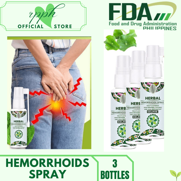 3 Bottles Authentic Herbal Hemorrhoids Spray Safe And Effective Hemorrhoids Miracle Ointment 3524