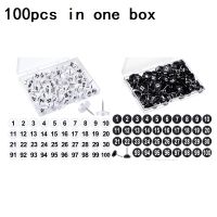 100pcs Round Numbered Pushpins Map Pins Decorative Thumb Tacks for Office School Bulletin Boards Photo Wall Decoration