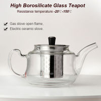 BORREY Teapot Glass Puer Kettle Flower Tea Set Heat Resistant Glass Teapot Infuser Tea Coffee With Removable Filter Teaware