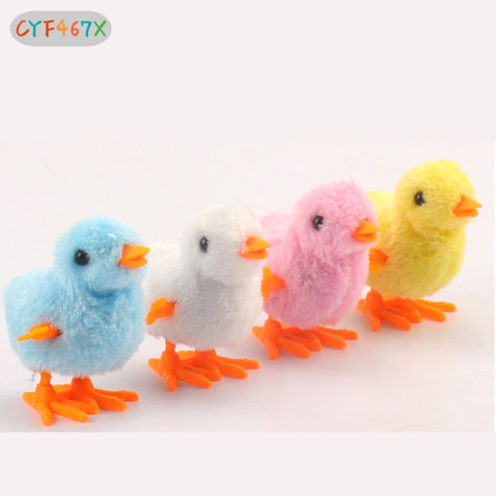 cyf-5pcs-wind-up-plush-chick-hopping-fun-small-clockwork-chick-animal-toy-for-kids-new