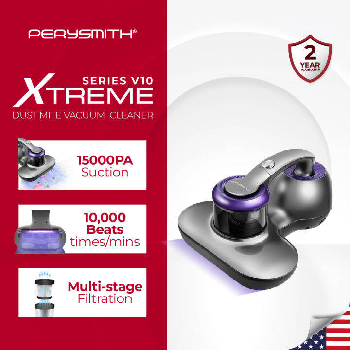 PerySmith V10 Dust Mite Vacuum Cleaner Xtreme Series 700W 15kPa