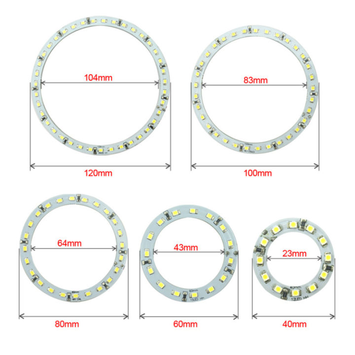 xinsu-ดวงตานางฟ้าสำหรับรถยนต์ขนาด40มม-จำนวน2ชิ้น3528-1210smd-สีขาวแหวนเฮโลไฟหน้ารถมอเตอร์ไซค์แบบ-led-แสงไฟที่ตานางฟ้า