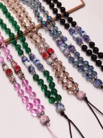 Crystal Bead Phone Lanyard Strap For iphone huawei redmi samsung xiaomi Mobile Phone ID Card Long Rope String Holder Rope Phone Charms