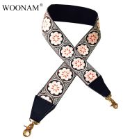 WOONAM Bohemian Artistic Pure Handcrafted 110cm Length Canvas Bag Shoulder Strap  WB478