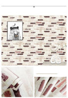 Wallpaper Sticker  วอลเปเปอร์ผนัง สติ๊กเกอร์ผนัง แบบมีกาวในตัว อิฐวินเทจ กว้าง 45 ซม.ยาว 9-10 เมตร แถมฟรีแผ่นรีดทุกกล่อง