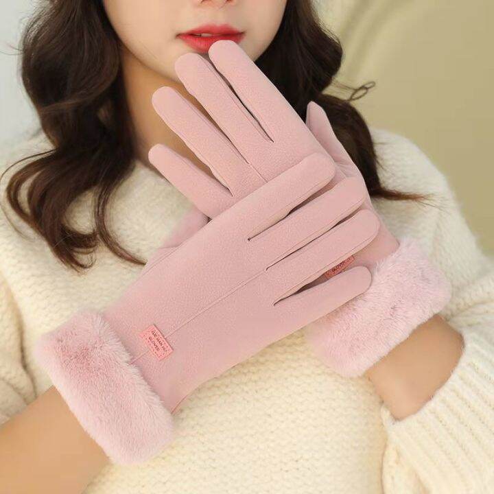 women-warm-hand-gloves-fashion-lady-autumn-winter-plush-windproof-finger-touchscreen-gloves-fleece-lined-thermal-outdoor-gloves-safety-gloves