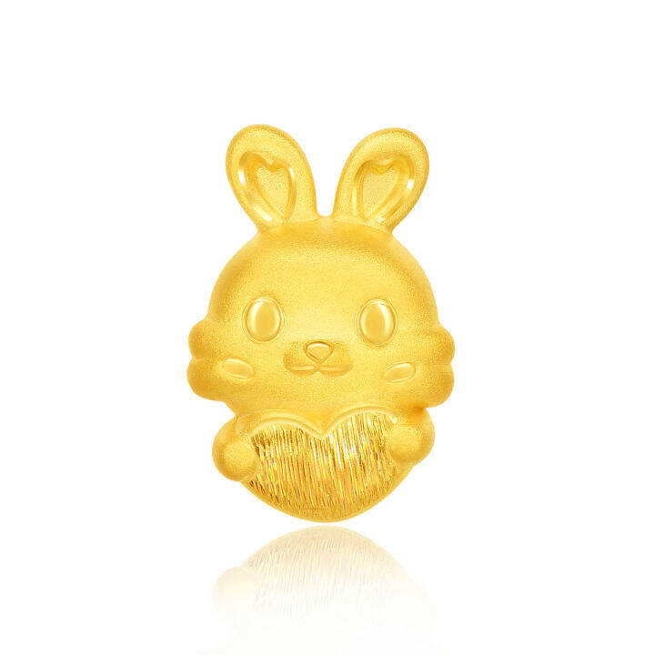 CHOW TAI FOOK 999 Pure Gold Charm - Zodiac Rabbit: Ingot R31011 ...