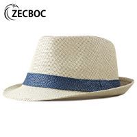 Classic Panama Hat Outdoor Straw Hat Women Short Brim Trilby Fashion Casual Sun Protection Beach Hats For Men Breathable Fedoras