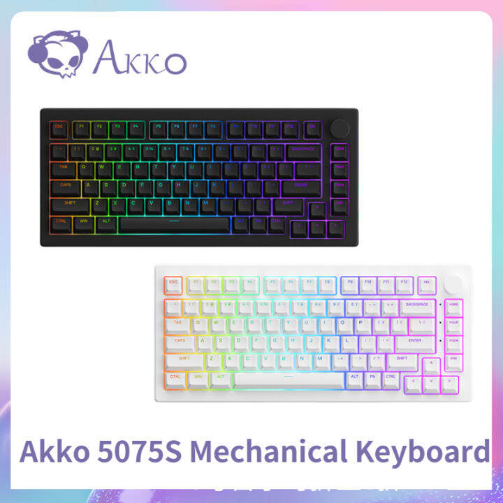 Original Akko 5075S Mechanical Keyboard Gasket Mount Keyboard with Knob