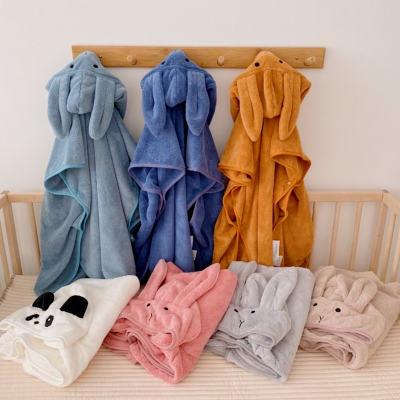 Baby Bath Towel Soft Blanket Newborn Hooded Towels Super Absorbent Poncho Beach Spa Quick-drying Bathrobe For Infant Boys Girls