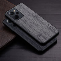 Funda De Cuero Con Patrón De Madera De Bambú Para Teléfono, Carcasa De Lujo Para Poco X5 Pro