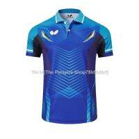 ✘ 2021 New Butterfly Men and Women PingPong T-Shirt Blue Shirt Table Tennis Badminton Quick Dry Blue